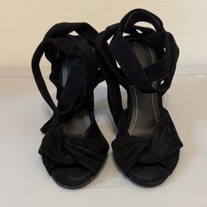Kendall & Kylie Black Stiletto Heels Strappy Sandals
